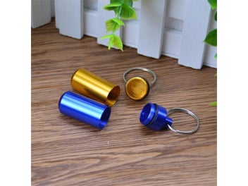 Listing 7 of 9 for Waterproof Aluminum Pill Box Case Bottle Cache Drug Holder Container Keychain