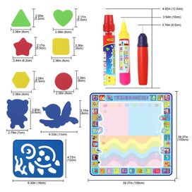 Listing 4 of 10 for Coolplay Magic Water Drawing Mat Magic Pens Montessori Toy Painting Board