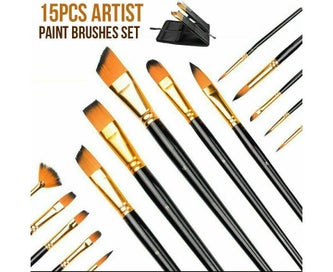 Listing 2 of 9 for 15Pcs Artist Paint Brushes Set