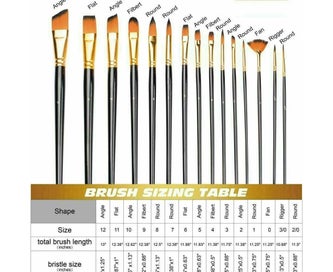Listing 3 of 9 for 15Pcs Artist Paint Brushes Set