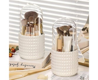 Listing 5 of 8 for Rotating Dustproof Makeup Brush Storage Transparent Lipstick Storage Rack
