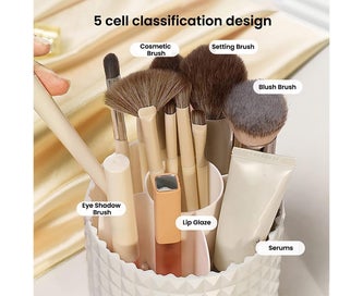 Listing 6 of 8 for Rotating Dustproof Makeup Brush Storage Transparent Lipstick Storage Rack
