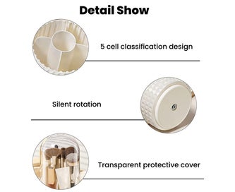 Listing 7 of 8 for Rotating Dustproof Makeup Brush Storage Transparent Lipstick Storage Rack