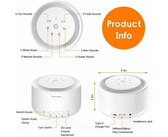 Listing 4 of 5 for White Noise MachineWhite Noise Machine With 30 Soothing Sounds,3