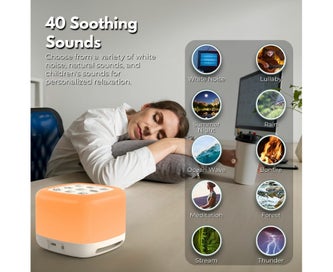 Listing 6 of 6 for White Noise Machine with Night Light and 40 Soothing Sounds Sleeping