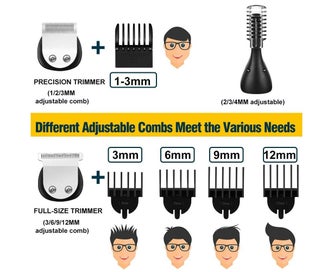 Listing 6 of 8 for Beard Trimmer For Men Hair Clippers Body Mustache Nose Hair Groomer Cordless