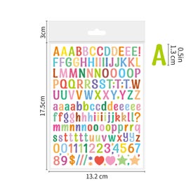 Listing 3 of 6 for NEW 2280PCS 15 Sheets Colourful English Letters and Numbers Decorative Stickers