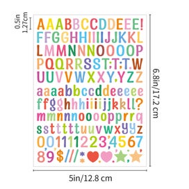 Listing 4 of 6 for NEW 2280PCS 15 Sheets Colourful English Letters and Numbers Decorative Stickers