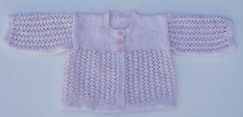 Listing 1 of 1 for Pale Pink patterned matinee jacket