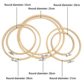Listing 12 of 16 for 10PCS Bamboo Embroidery Hoops Ring Sewing Frame Cross Stitch Craft Wedding Xmas