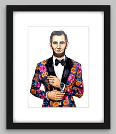 Listing 7 of 20 for Inked Einstein | Pop Art Portrait Painting | Framed Print 1/20