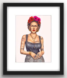 Listing 9 of 20 for Inked Einstein | Pop Art Portrait Painting | Framed Print 1/20