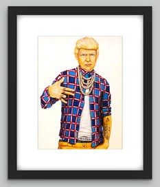 Listing 5 of 20 for Inked Einstein | Pop Art Portrait Painting | Framed Print 1/20