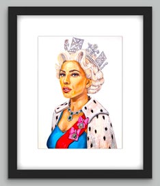 Listing 8 of 20 for Inked Einstein | Pop Art Portrait Painting | Framed Print 1/20