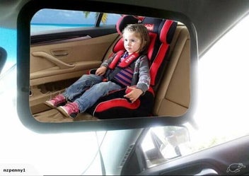 Listing 2 of 3 for Adjustable View Back Seat Large Baby Safety Mirror