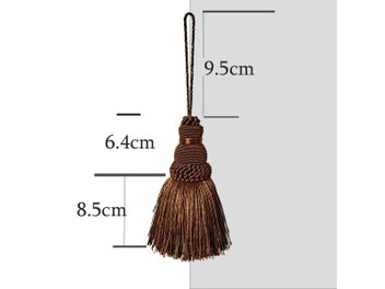 Listing 3 of 9 for 1 Piece Tassel Hanging Pendant Decorative Gold Curtains Accessories Key Tassels