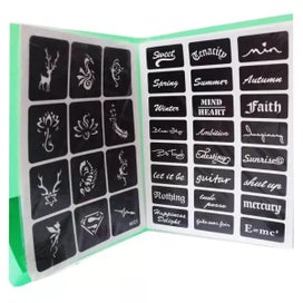 Listing 3 of 5 for 453 Patterns Airbrush Glitter Tattoo Stencils For Painting Tattoo Templates