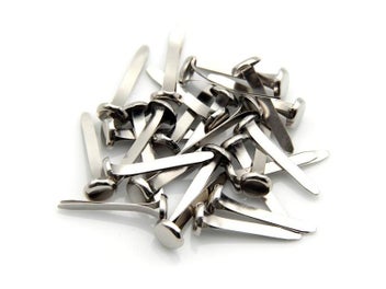 Listing 5 of 8 for 50Pcs 8X25mm Gold Metal Round Brads Scrapbooking Embellishment Fastener Brad