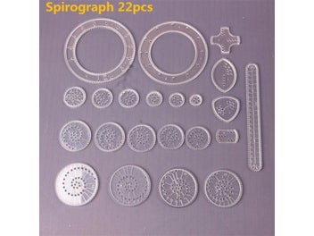Listing 4 of 10 for 22pcs Spirograph Drawing Toys Set Interlocking Gears Wheels Drawing Accessories