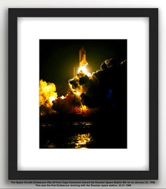 Listing 15 of 17 for Space Shuttle Endeavour | Moons Stars & Space Travel | Framed Photo 1/20
