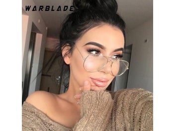 Listing 3 of 9 for WarBLade Band Glasses Alloy Gold Frame Glasses Classic Optics Eyeglasses