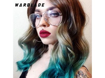 Listing 6 of 9 for WarBLade Band Glasses Alloy Gold Frame Glasses Classic Optics Eyeglasses