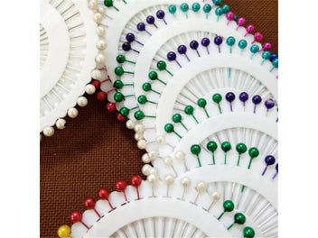 Listing 5 of 9 for 120Pcs/3Roll Colorfu Pearl Light Locating Pins Patchwork Sewing Positioning