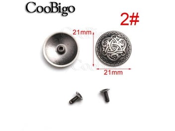 Listing 1 of 10 for 10sets Pewter Punk Studs Rivet Spikes For DIY Leather Craft Parts