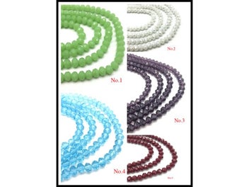 Listing 7 of 9 for 3x4mm 4x6mm 6x8mm Crystal Rondel Beads For Jewelry Making