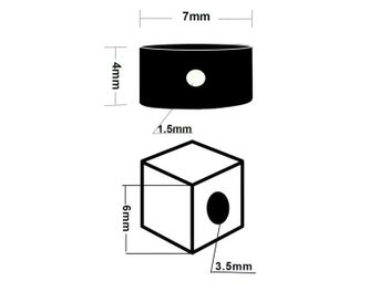 Listing 5 of 10 for Mixed Letter Acrylic Beads Round Flat Alphabet Digital Cube Loose Spacer Beads