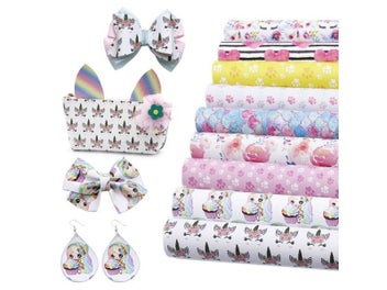 Listing 3 of 10 for David Accessories 20*33cm Flower Faux Artificial Synthetic Leather Fabric Hair