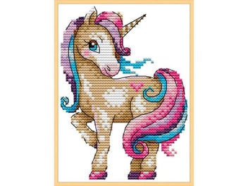 Listing 3 of 9 for Unicorn Cartoon Animal Home Decor Paintings On Canvas DIY Cross Stitch Kits