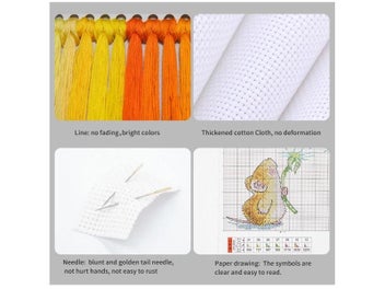 Listing 5 of 9 for Unicorn Cartoon Animal Home Decor Paintings On Canvas DIY Cross Stitch Kits