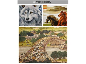 Listing 7 of 9 for Unicorn Cartoon Animal Home Decor Paintings On Canvas DIY Cross Stitch Kits