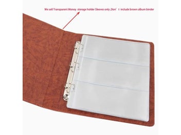 Listing 5 of 8 for 10Pcs Money Banknote Album Page 3-slot Loose Leaf Sheet Protection New Arrive