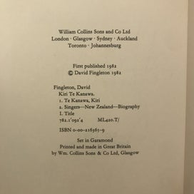 Listing 5 of 14 for KIRI by David Fingleton **Signed by Kiri Te Kanawa**