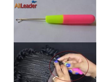 Listing 3 of 9 for Factory Selling 1 Piece 15Cm Pink Lemon Color Plastic Knitting Crochet Hook