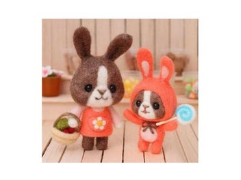 Listing 4 of 9 for Niewykonczone Filcowe Zabawki Edukacyjne DIY sliczne Zwierze Królik Zabawka