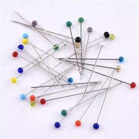 Listing 6 of 9 for 38mm Fashion Sewing Needles Colored Glass Head Bead Pin Stitch Knitting Needles