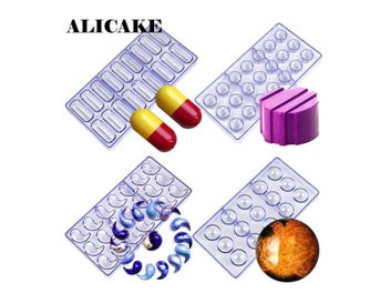 Listing 5 of 10 for Polycarbonate Chocolate Mold Sphere Chocolate Tools Cake Confectionery Acrylic