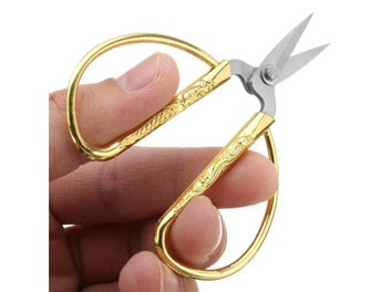 Listing 8 of 10 for 4 Size Stainless Steel Gold Sewing Scissors Short Cutter Durable High Steel