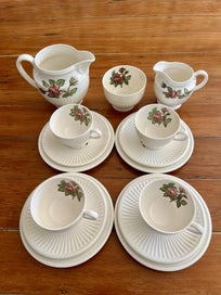 Listing 1 of 7 for VINTAGE WEDGWOOD MOSS ROSE T.432 TEA SET TEA SERVICE SUGAR, CREAM, MILK