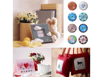 Listing 6 of 10 for Mosaic Tiles Mixed Supplies Round Dome Jewelry Making Flatback Crafts Beads