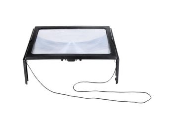 Listing 5 of 9 for Triple Reading Lens Magnifier 3X Full Page With 4 LED Lights Stand For Seniors