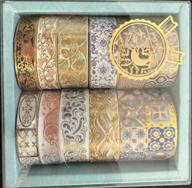 Listing 4 of 7 for 10Pcs Gold Foil Washi Tape Set - Decorative Scrapbooking & Journal Tape
