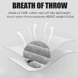 Listing 3 of 5 for Cotton Baby Blanket Knitted Double Layer 80 X 100cm For Newborn Baby (1pcs, Grey