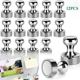 Listing 1 of 13 for 12pcs Strong Fridge Magnets Neodymium Magnetic Crafts Whiteboard Push Pins