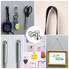 Listing 9 of 13 for 12pcs Strong Fridge Magnets Neodymium Magnetic Crafts Whiteboard Push Pins