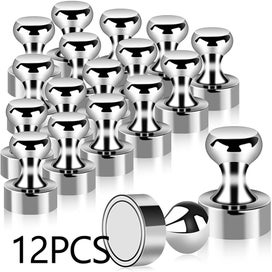 Listing 13 of 13 for 12pcs Strong Fridge Magnets Neodymium Magnetic Crafts Whiteboard Push Pins