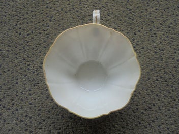 Listing 6 of 9 for Antique eggshell china duo - lightning bolt pattern